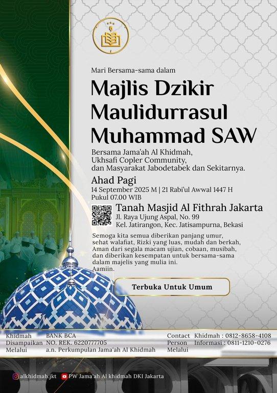 Jakarta - Majlis Dzikir Maulidurrasul SAW